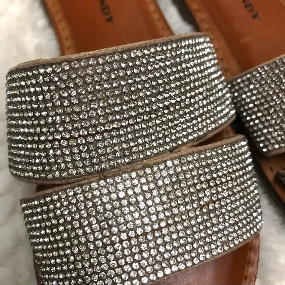 Rock & Candy by ZiGi flats champagne and rhinestones. Like New- size 6 - Picture 8 of 9